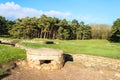 The trenches and craters on battlefield of Vimy ridge.