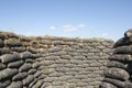 Trenches of death WW1 sandbag flanders fields Belgium