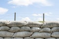 Trenches of death WW1 sandbag flanders fields Belgium Royalty Free Stock Photo