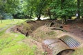 Trenches of the First World War in belgium.