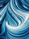 Trend Blue color template. Vertical banner 2020 year pallet. Heart shape white waves. Graphic Design watercolor flow illustration
