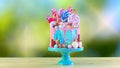 On trend candyland fantasy drip novelty birthday cake Royalty Free Stock Photo