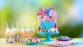 On trend candyland fantasy drip novelty birthday cake Royalty Free Stock Photo