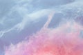 Pantone, trend color of the year, coral and purple background, cotton candy Royalty Free Stock Photo