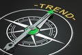 Trend compass concept, 3D