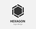 Trend logo vector hexagon tech design. Technology logotype for smart system, network application, crypto icon