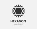 Trend logo vector hexagon tech design. Technology logotype for smart system, network application, crypto icon