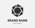 Trend logo vector hexagon tech design. Technology logotype for smart system, network application, crypto icon Royalty Free Stock Photo