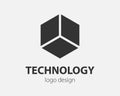 Trend logo vector hexagon tech design. Technology logotype for smart system, network application, crypto icon Royalty Free Stock Photo