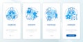 Trend setters blue onboarding mobile app screen