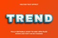 trend text effect with 3d style fully editable