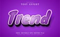 trend text, purple 3d text effect