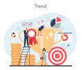 Trend watcher concept. Specialist in tracking the emergence of new Royalty Free Stock Photo