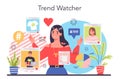 Trend watcher concept. Specialist in tracking the emergence Royalty Free Stock Photo