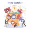 Trend watcher concept. Specialist in tracking the emergence Royalty Free Stock Photo