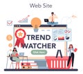 Trend watcher online service or platform. Specialist tracking