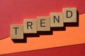 Trend, word as banner headline