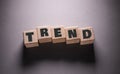 Trend Word with Wooden Cubes