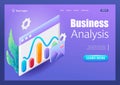 Trending 3D Isometric, cartoon. Sales, increase money growth icon, progress marketing. Concept of business analysis Royalty Free Stock Photo