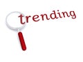 Trending with magnifying glass Royalty Free Stock Photo