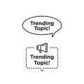 Trending topic vector logo icon or symbol set with black yellow line element suitable for social media and web communicate.