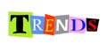 Trends in colorful cut out letters