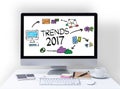 Trends 2017 concept on computer screen