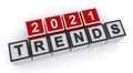 2021 trends word block Royalty Free Stock Photo