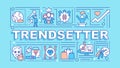 Trendsetter word concepts turquoise banner