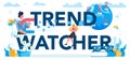 Trendwatcher typographic header concept. Specialist in tracking Royalty Free Stock Photo