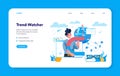 Trendwatcher web banner or landing page. Specialist in tracking Royalty Free Stock Photo