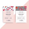 Trendy abstract business card templates. Modern luxury beauty sa