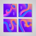 Trendy abstract covers. Futuristic design posters. Liquid color shapes for composition backgrounds. Vector illustration Royalty Free Stock Photo