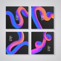 Trendy abstract covers. Futuristic design posters. Liquid color shapes for composition backgrounds. Vector illustration Royalty Free Stock Photo