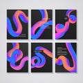 Trendy abstract covers. Futuristic design posters. Liquid color shapes for composition backgrounds. Vector illustration Royalty Free Stock Photo