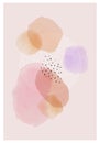 Trendy abstract creative minimalist watercolor artistic hand painted composition