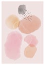 Trendy abstract creative minimalist watercolor artistic hand painted composition