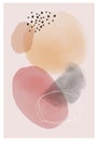 Trendy abstract creative minimalist watercolor artistic hand painted composition