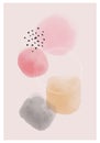 Trendy abstract creative minimalist watercolor artistic hand painted composition