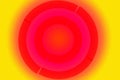 Trendy Abstract Red Circles On Yellow Background Royalty Free Stock Photo