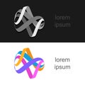 Trendy abstract, vibrant and colorful icon, element logo.