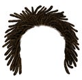 Trendy african hair dreadlocks . realistic 3d . fashion beauty style