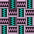 Trendy aztec tribal pattern geometric zigzag design