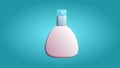 Trendy beautiful beauty glamorous trendy pink fragrant tasty perfume cologne on a blue background. Vector illustration