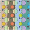 trendy big small mix polka dot seamless print with color ways Royalty Free Stock Photo