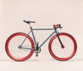 Trendy blue and red bicycle