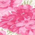 Trendy bright floral drawing pattern in many kinds of colors. Botanical motifs are scattered