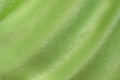 Bright green colored Background of soft draped fabric