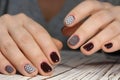 trendy brown manicure