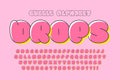 Trendy Bubble comical alphabet design, colorful, typeface.